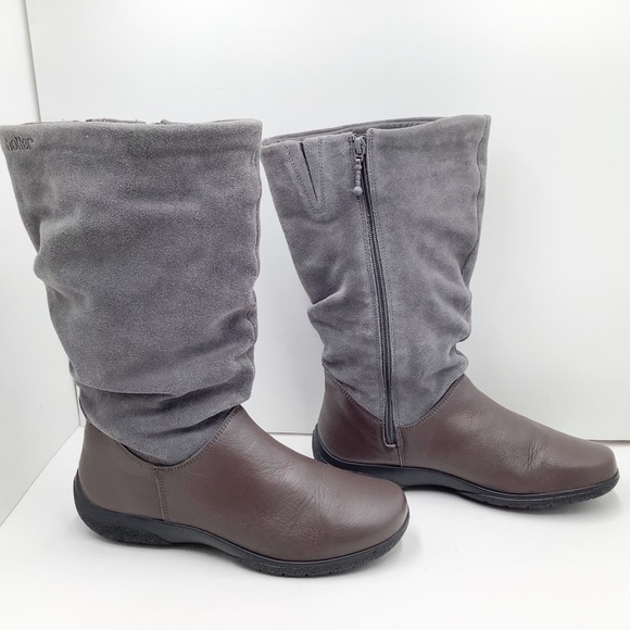 {Hotter}Mystery Suede & Leather Boots - Picture 1 of 15